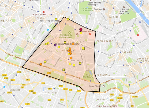 Capture d'écran du projet de cartographie des acteurs de la lutte anti-gaspi.